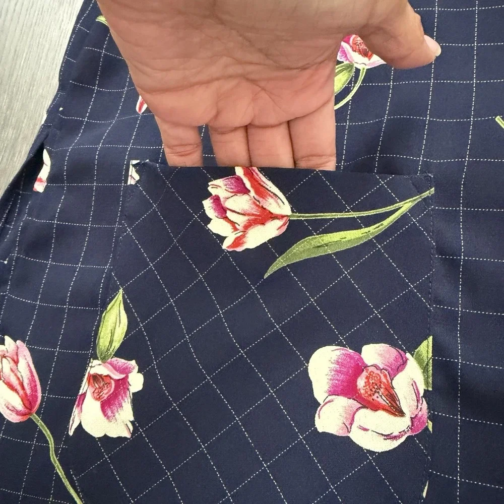 Petite Sophisticate Button Up Floral Top Sz 12P Vintage  Cottage Grandmacore - Picture 8 of 8